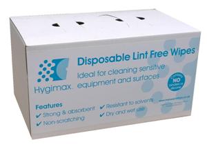 HYGIMAX Disposable Non-Linting Cloths 200 Per case 30x38cm